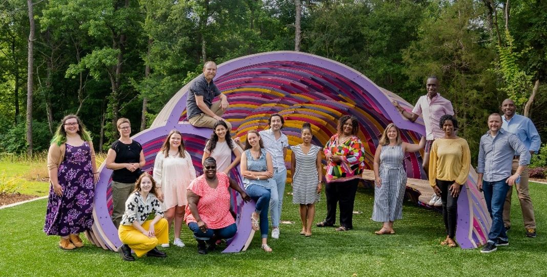 ASC’s Team at “Nested Hive”– a public artwork created by RE:site at Eastway Regional Recreation Center. Photo: Will Jenkins.