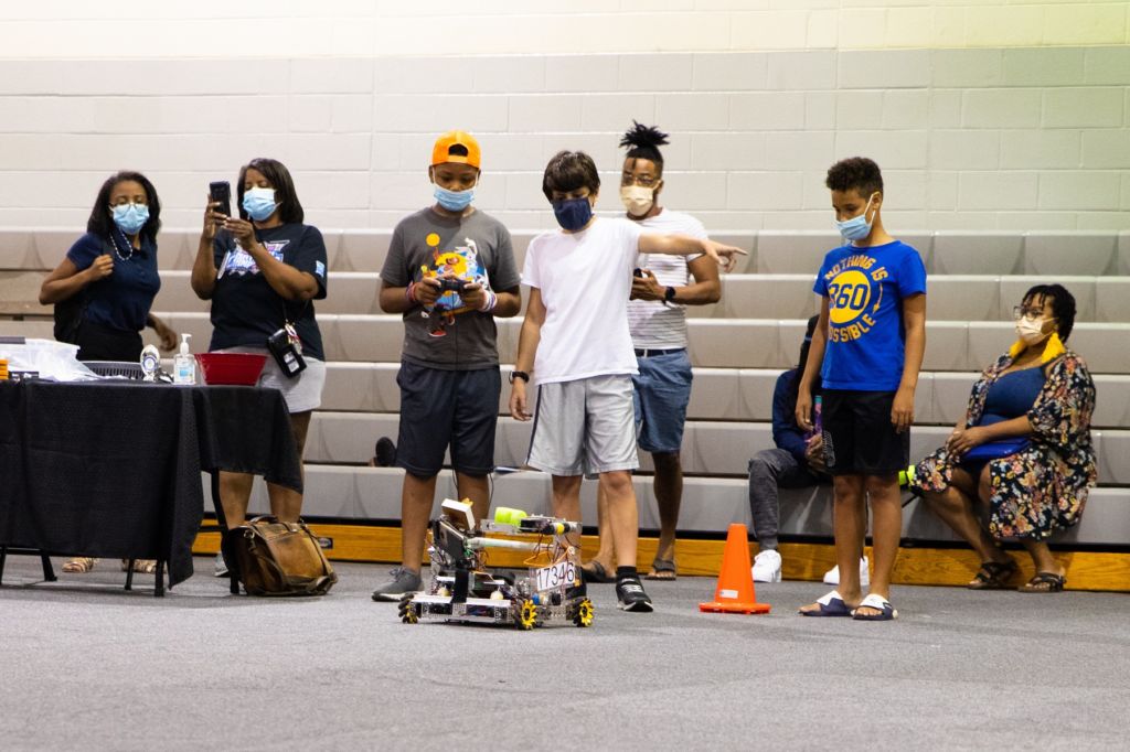 Queen City Robotics Alliance. demonstration at Tuckaseegee Recreation Center.