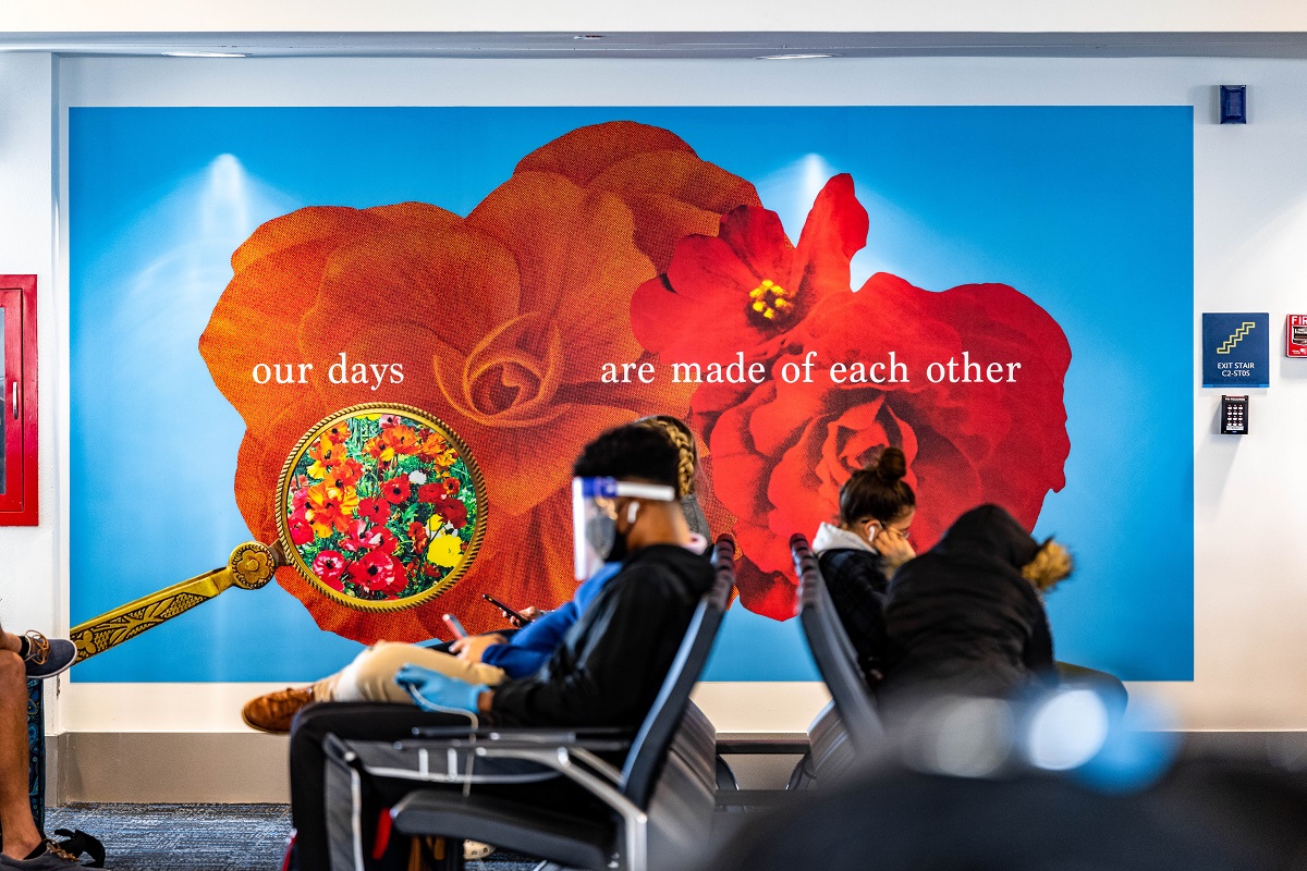 "Our Day are Made of Each Other," a public artwork created by Charlotte artist Amy Bagwell for Charlotte-Douglas International Airport. 