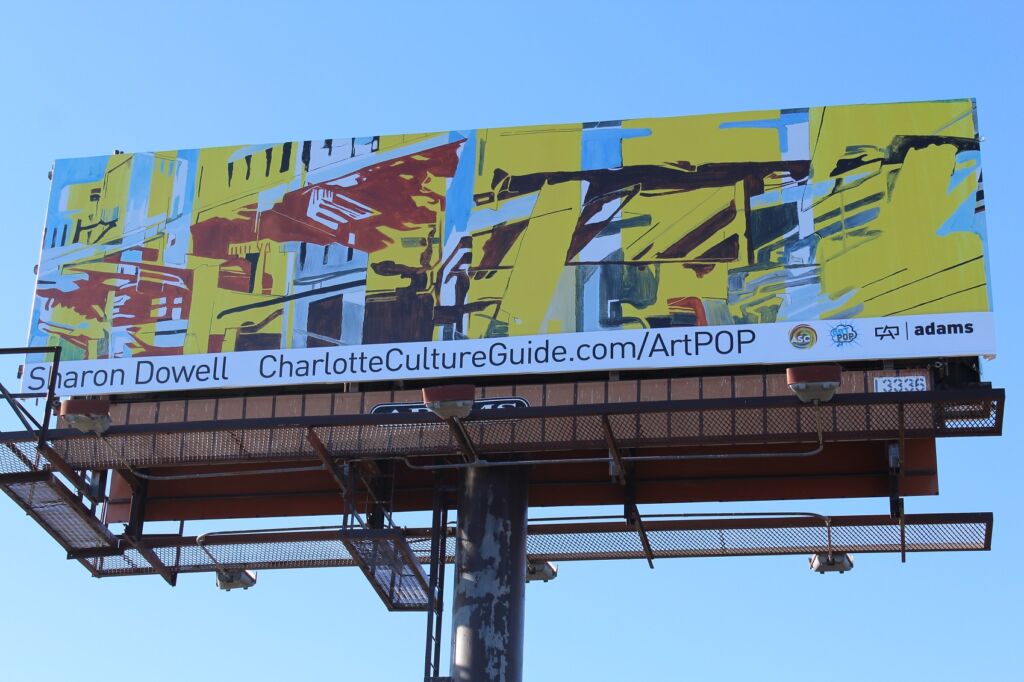 Pictured is an ArtPop billboard from 2014 featuring the artwork of local artist Sharon Dowell. 