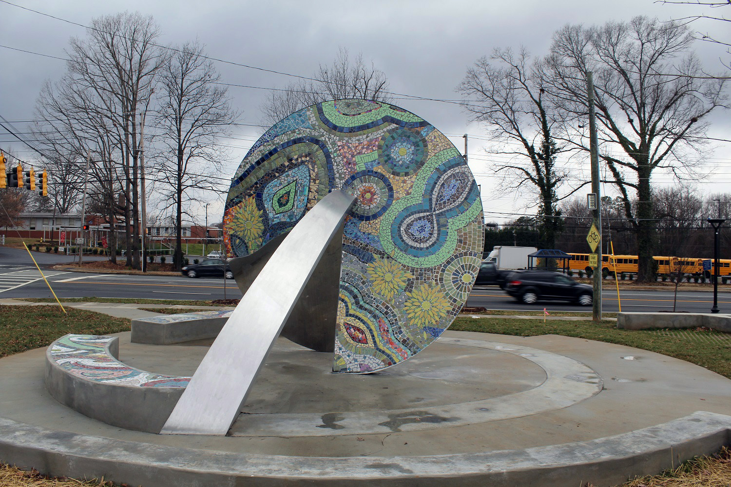 The public artwork "Embrace," supported by an ASC Cultural Vision Grant, is one of the works included in Art Walk CLT's MoRA Art Trail. 