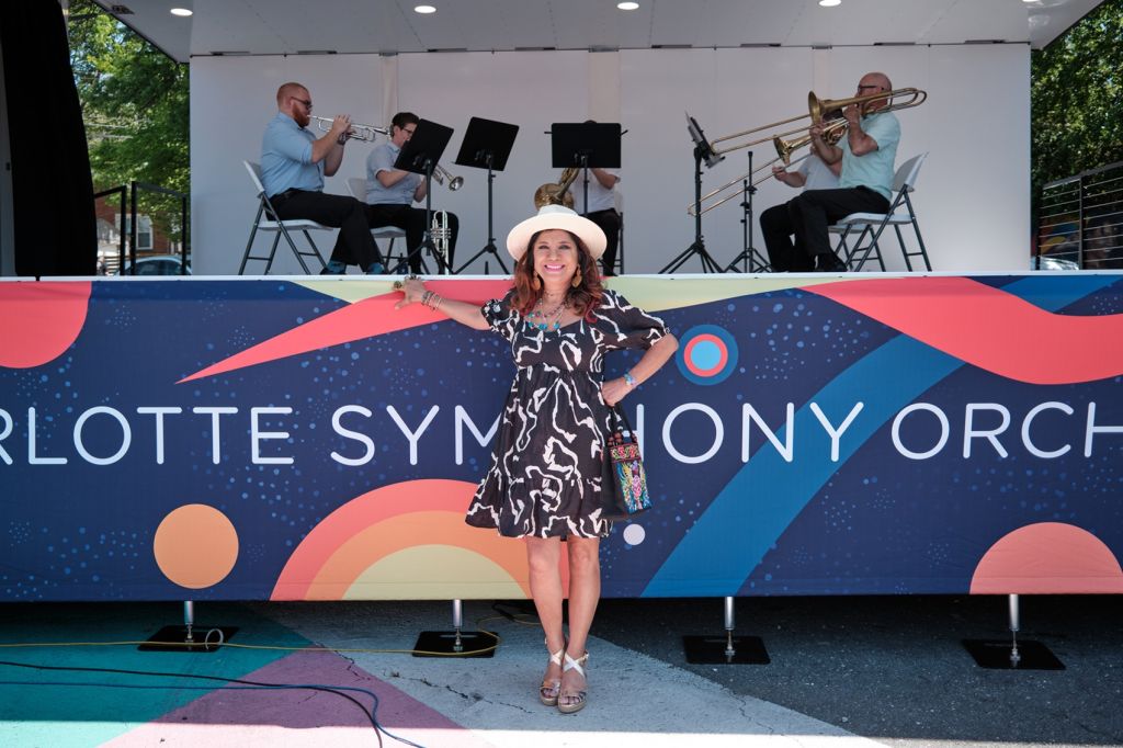 Local artist Rosalía Torres-Weiner created the artistic design for the Charlotte Symphony Orchestra's new CSO Roadshow.